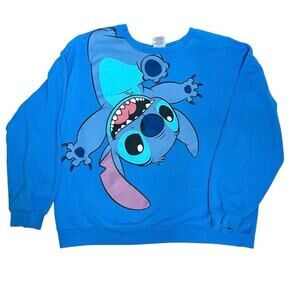 Disney Lilo & Stitch Jr Blue Graphic Sweatshirt Size XXL Pullover